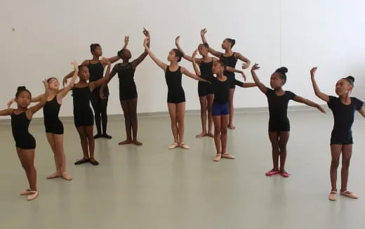 a group of women dancing
