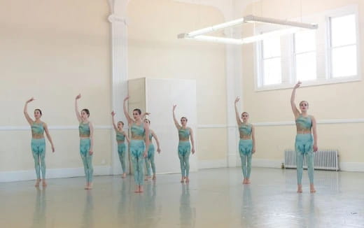 a group of women dancing