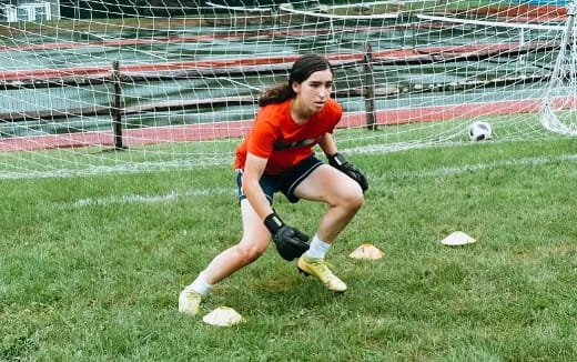 a person playing football