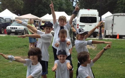 a group of people posing for a photo