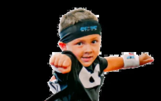 a boy with a baseball bat