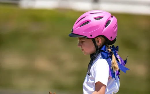 a person wearing a helmet