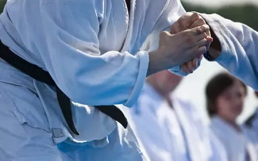 a close-up of people shaking hands