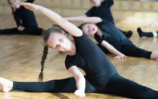 a group of people exercising