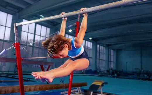 a person doing gymnastics