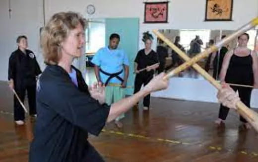 a group of people in a room