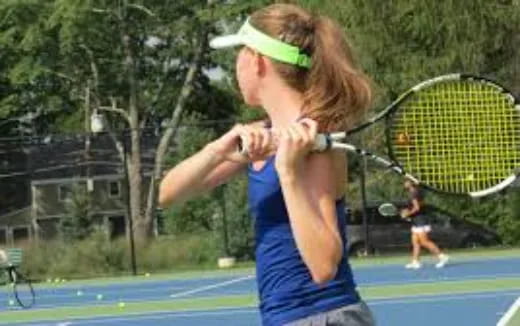 a person playing tennis