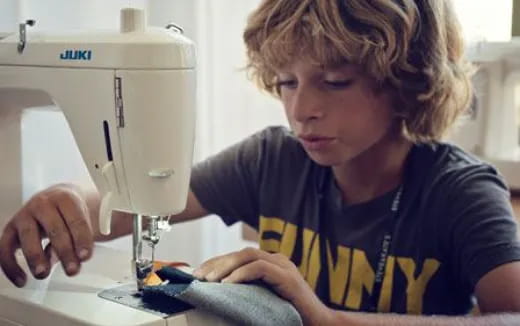 a child using a computer