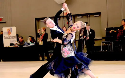 a person dancing in a room