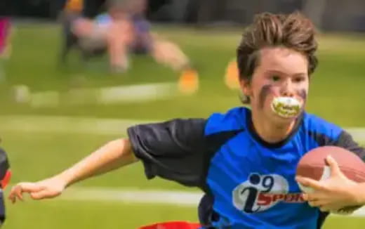 a person in a blue shirt