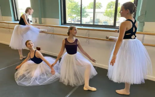 a group of women dancing