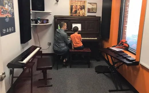 a person playing a piano