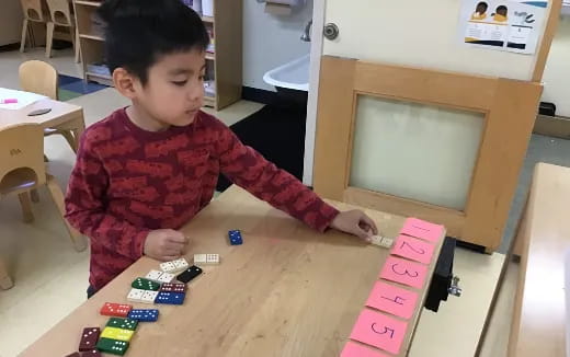 a child playing with toys