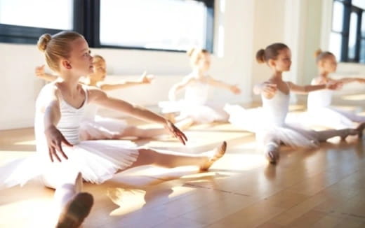 a group of children dancing