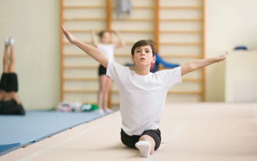 a girl with her arms up