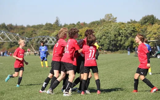 a group of people in a field