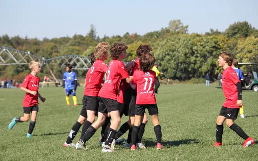 a group of people in a field