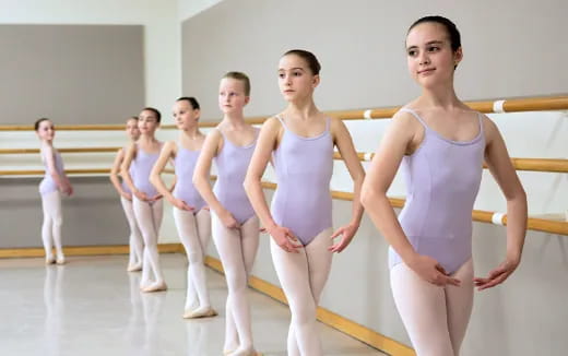 a group of women in a dance class