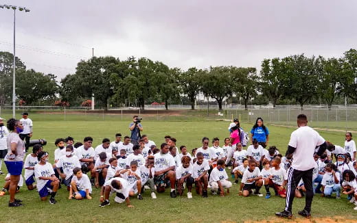 a group of people posing for a photo
