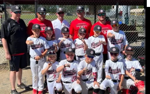 a group of people posing for a photo