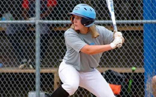 a person swinging a baseball bat