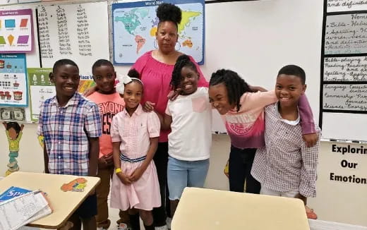 a group of people posing for a photo