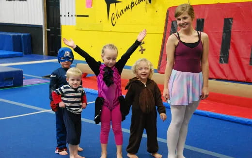 a group of children posing for a photo