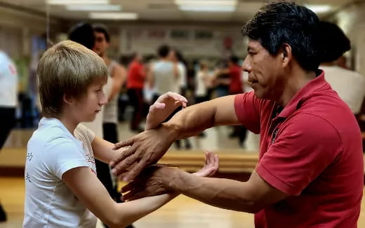 a man and a woman shaking hands