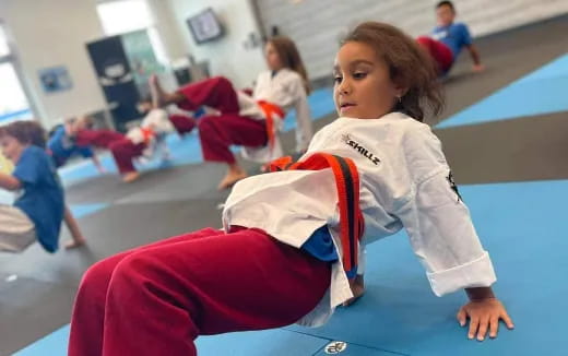 a person in a karate uniform