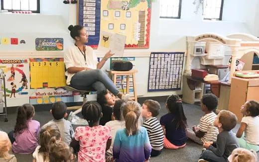 a person teaching a class