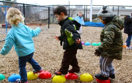 kids playing with balls