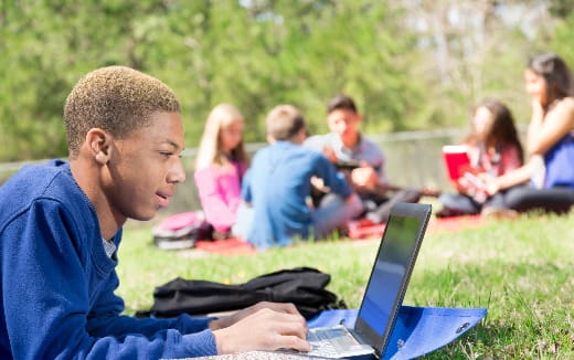 a person using a laptop