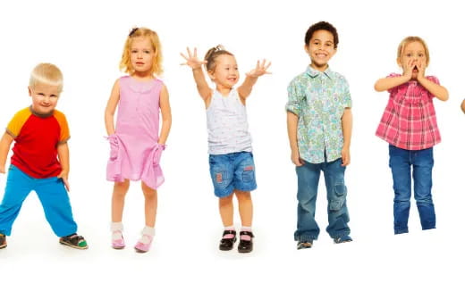 a group of children posing for a photo