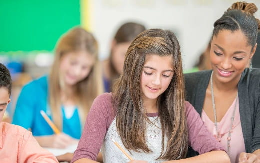 a group of women smiling
