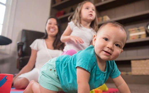 a group of people sitting in a room