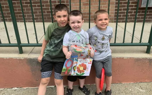 a group of children posing for a photo