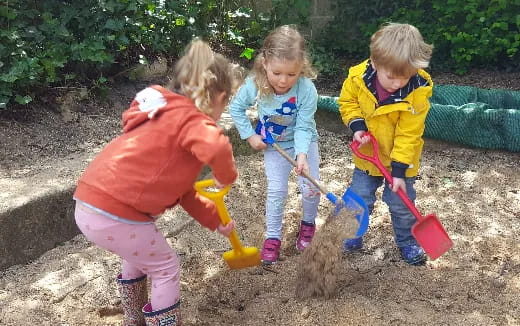 children playing in the garden