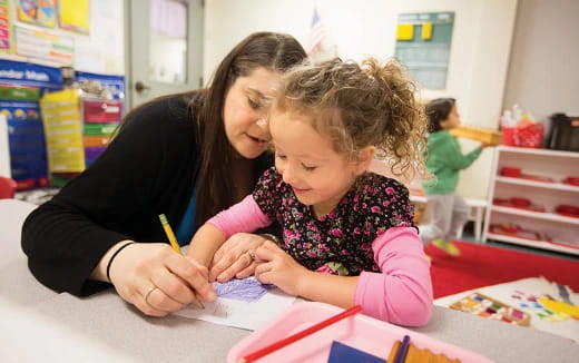 a person and a child coloring