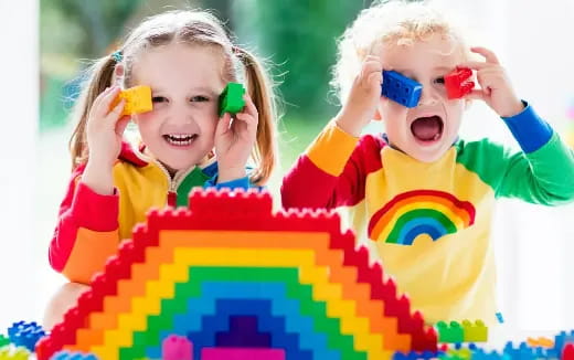 a couple of kids in clothing