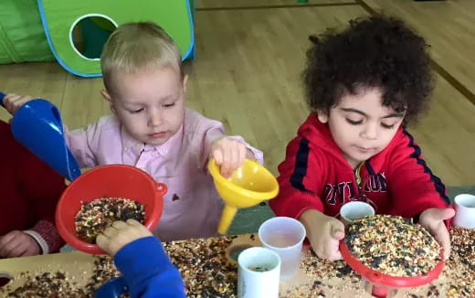 a few children eating