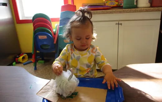 a child playing with toys