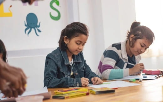 a few young women studying