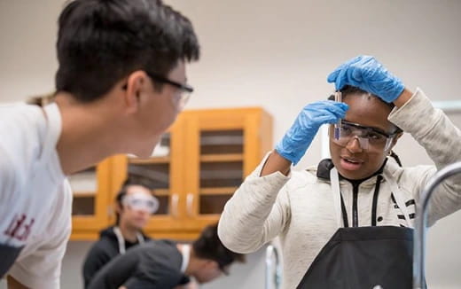 a man wearing a mask