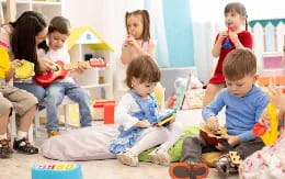 children playing with toys