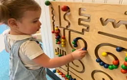 a child playing with toys