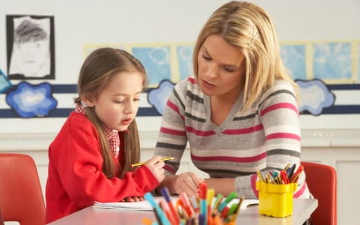 a person and a girl painting