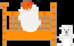 a cartoon of a white bear and a white bear