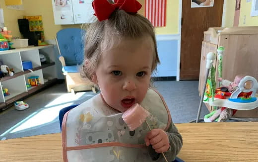 a baby with a pacifier