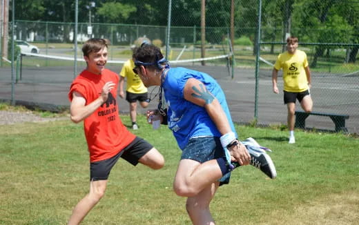a group of men playing rugby