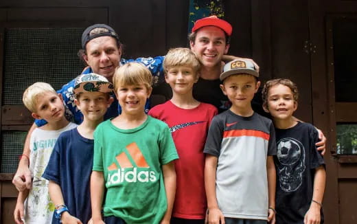 a group of people posing for a photo